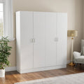 Freestanding 2 Door Bedroom Armoire with Hanging Rod